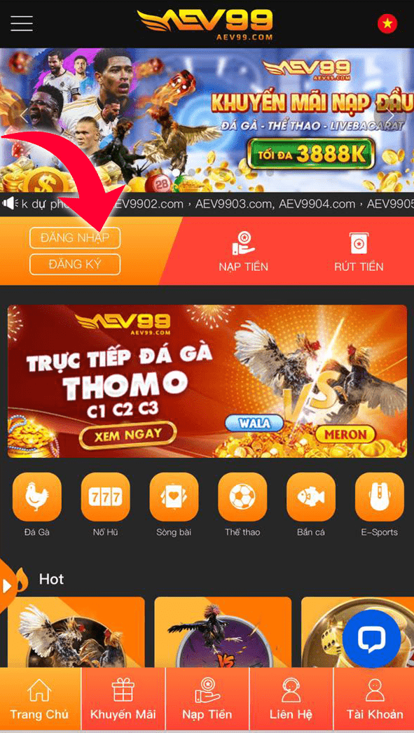 Hướng Dẫn Tải Ứng Dụng AEV99 Thành Công 100% Truy cập trang chủ AEV99