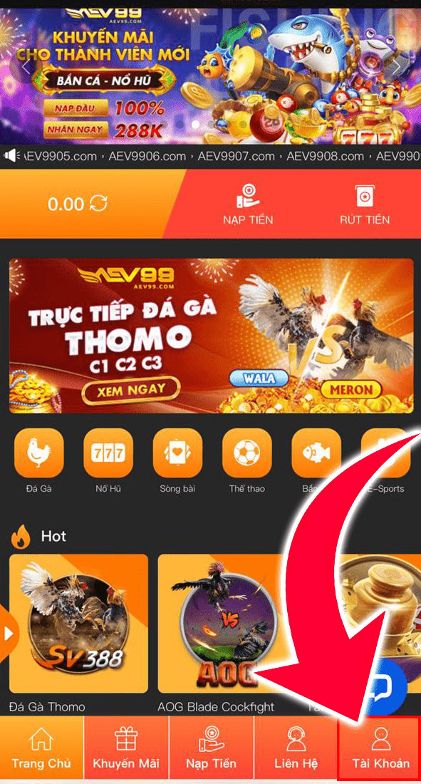 Truy cập vào phần quản lý tài khoản Truy cập vào phần quản lý tài khoản